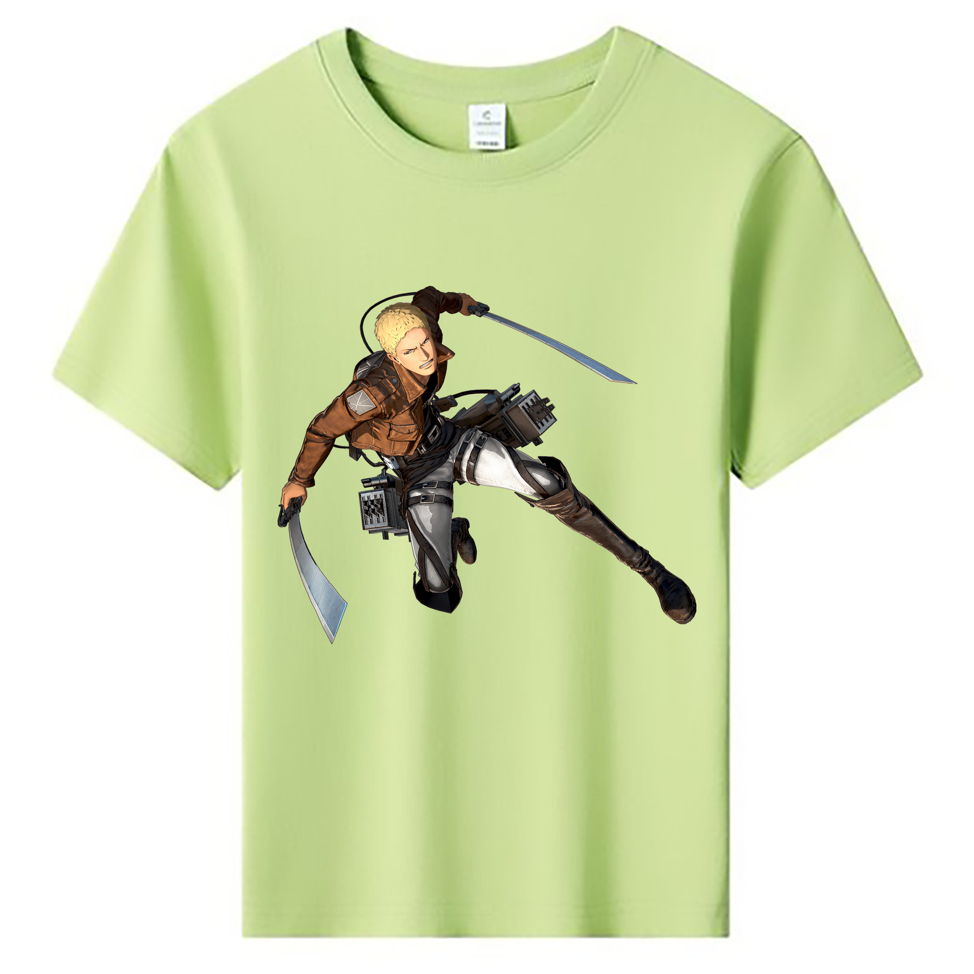（画像用） 進撃の巨人 ライナー・ブラウン Attack on Titan Reiner Braun 綿100％キッズTシャツ（フロントプリント）